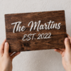 Personalized Wooden Name Plate with 3D Letters – Custom Name Plate