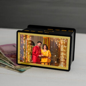 Money Saving Box for Kids and Adults | Customize Acrylic Money Bank with Gold Design | Big Size Piggy Bank | Saving Box with Numbers | Adfusion Pigy Bank (60,000 Money Box) for Your Love One.