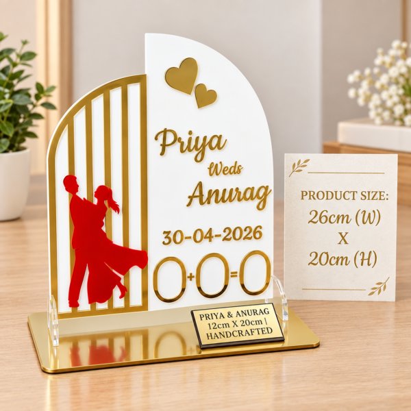 Personalized Acrylic Heart Shape Couple Thumb Gift – Custom Couple Keepsake