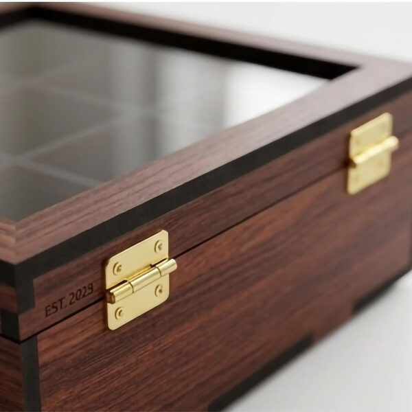Wooden Spice Box with Compartments – Traditional Kitchen Masala Organizer