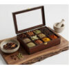 Wooden Spice Box with Compartments – Traditional Kitchen Masala Organizer