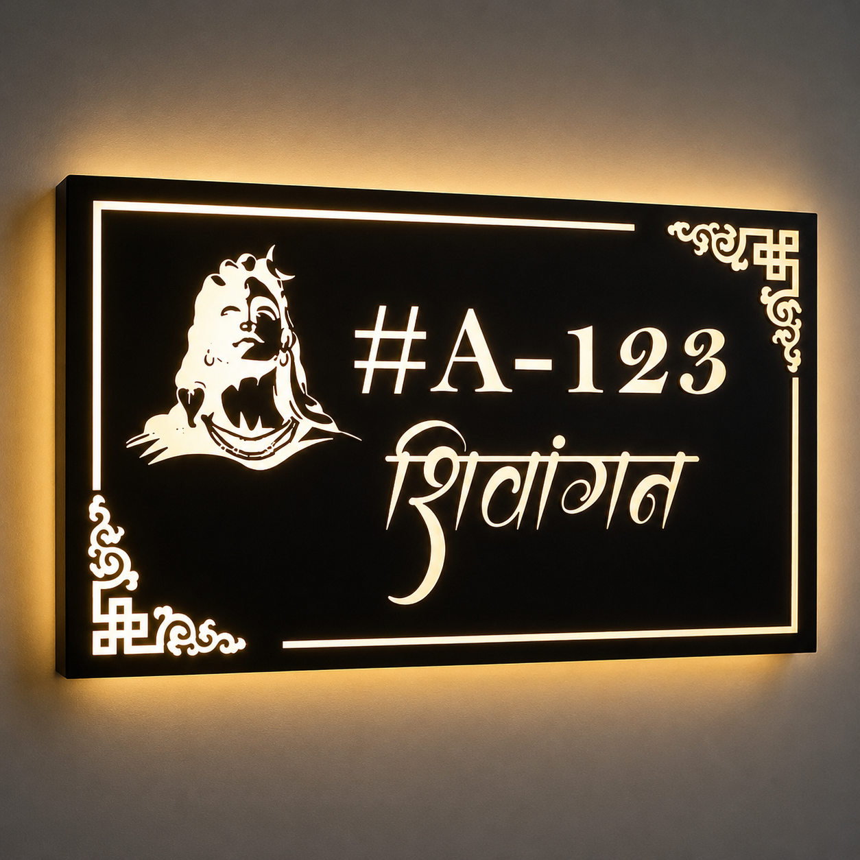 ractengle led name plate