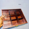 Wooden Spice Box with Compartments – Traditional Kitchen Masala Organizer