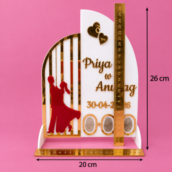 Personalized Acrylic Heart Shape Couple Thumb Gift – Custom Couple Keepsake