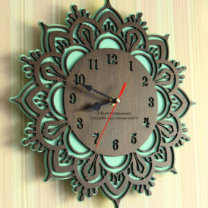 MFD Wood Mandala Decorative Wall Clock
